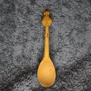 Hand Carved Wood Bear Spoon